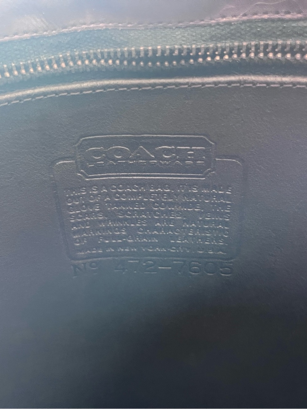 1980s Coach Brown Leather Briefcase with Embossed Creed
